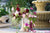 Fountain decor in pedestal vase